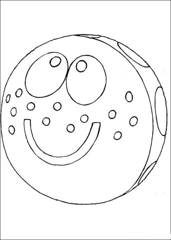 Smiling Ball  Coloring Page